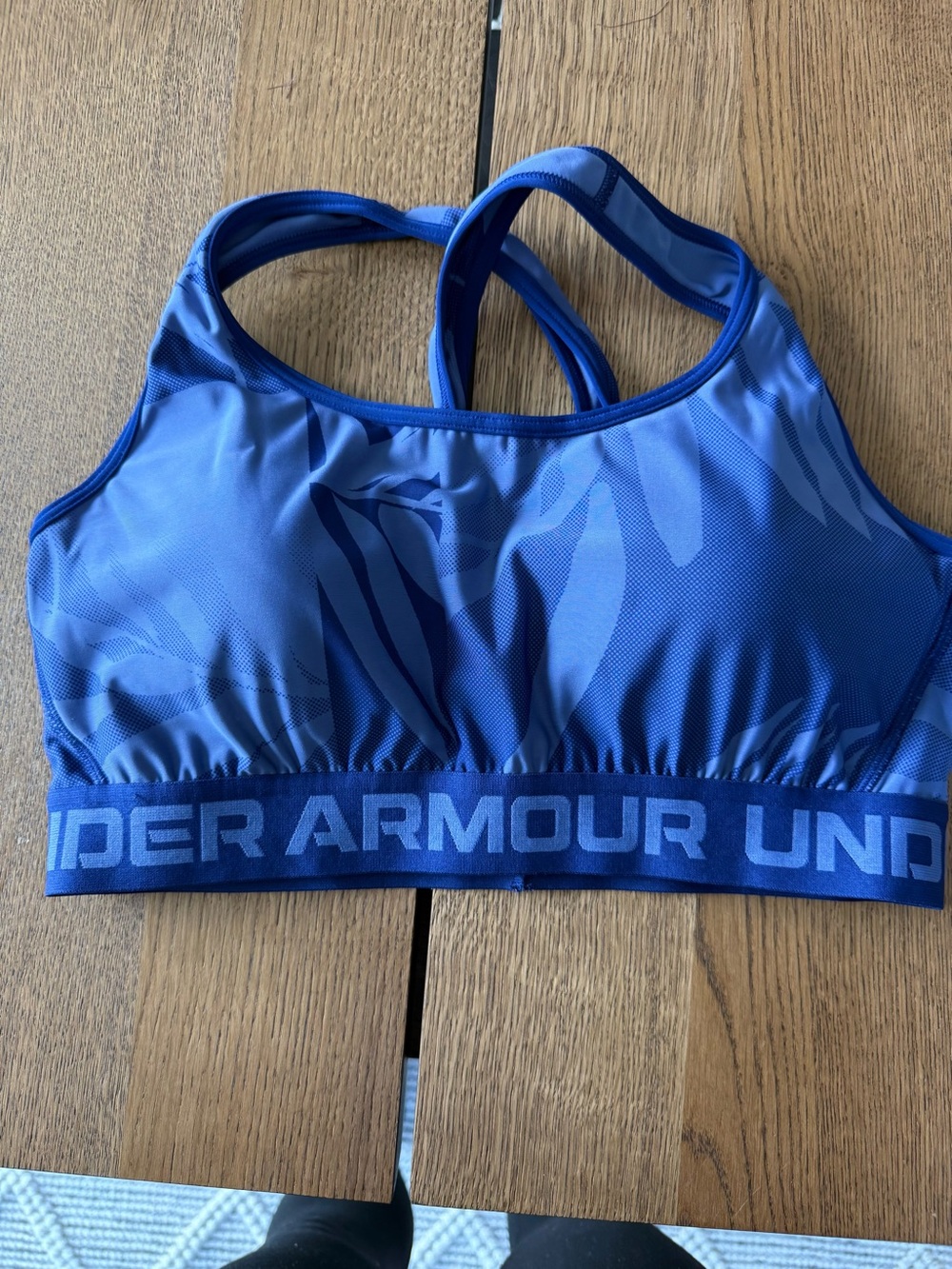 Under Armour Royal Blue Racerback Sports Bra with Logo Band